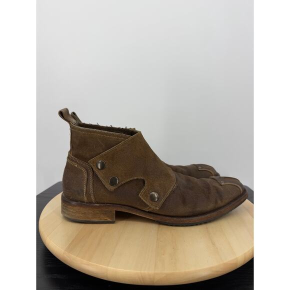 Gordon Rush Men\'s Suede Leather Boots Size 9 Brown Western Grunge main image 6